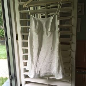 White silky slip mini tank/cami tunic/dress